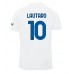 Inter Milan Lautaro Martinez #10 Venkovní Dres 2023-24 Krátkým Rukávem